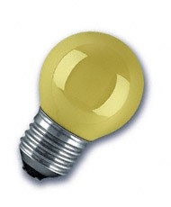 Tropfenlampe 25W E14 gelb